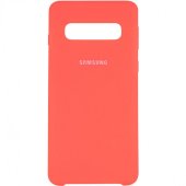 Silicone case for Samsung S10 (Full Protection) Orange