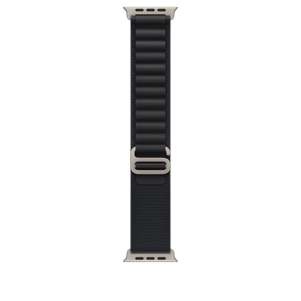 Alpine Loop for Apple Watch 42/44/45/46/49 mm Black (Silver buckle)