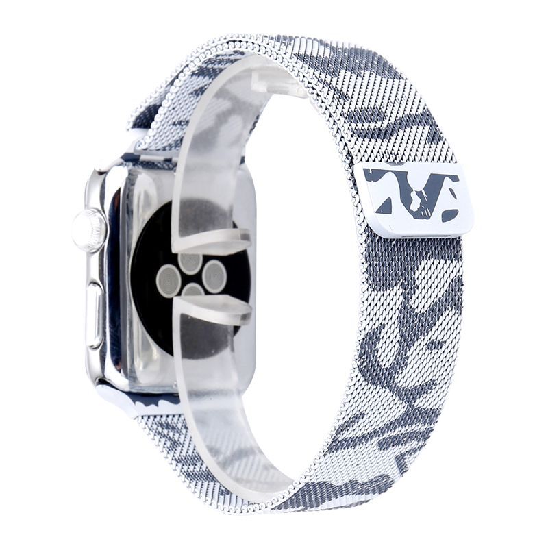 Milanese Loop for Apple Watch 42/44mm Comouflage White