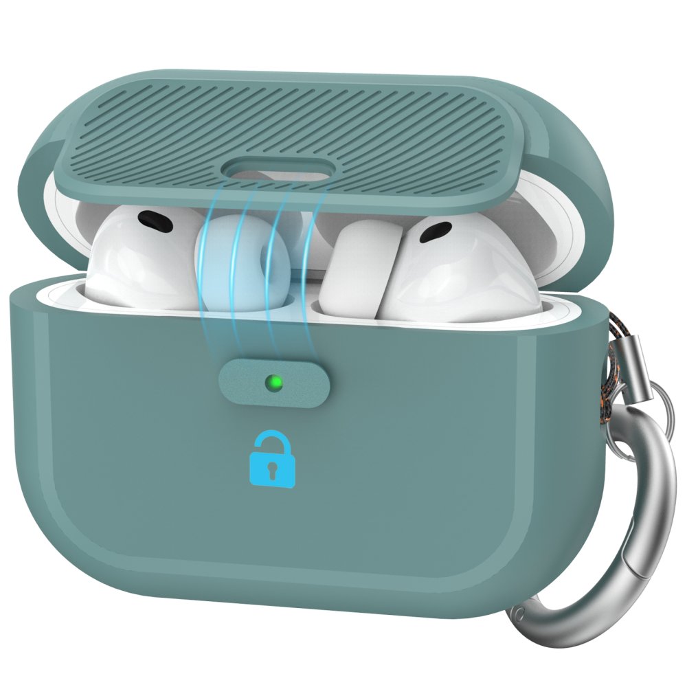 AhaStyle SnapLock Case for Airpods Pro 3 Midnight Green