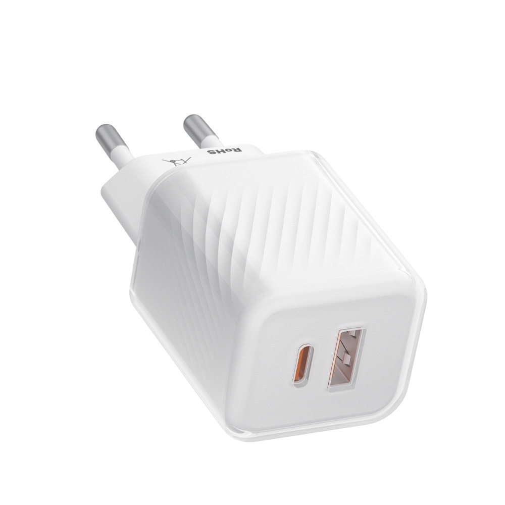 Blueo GaN 35W Dual Port Fast Charger White