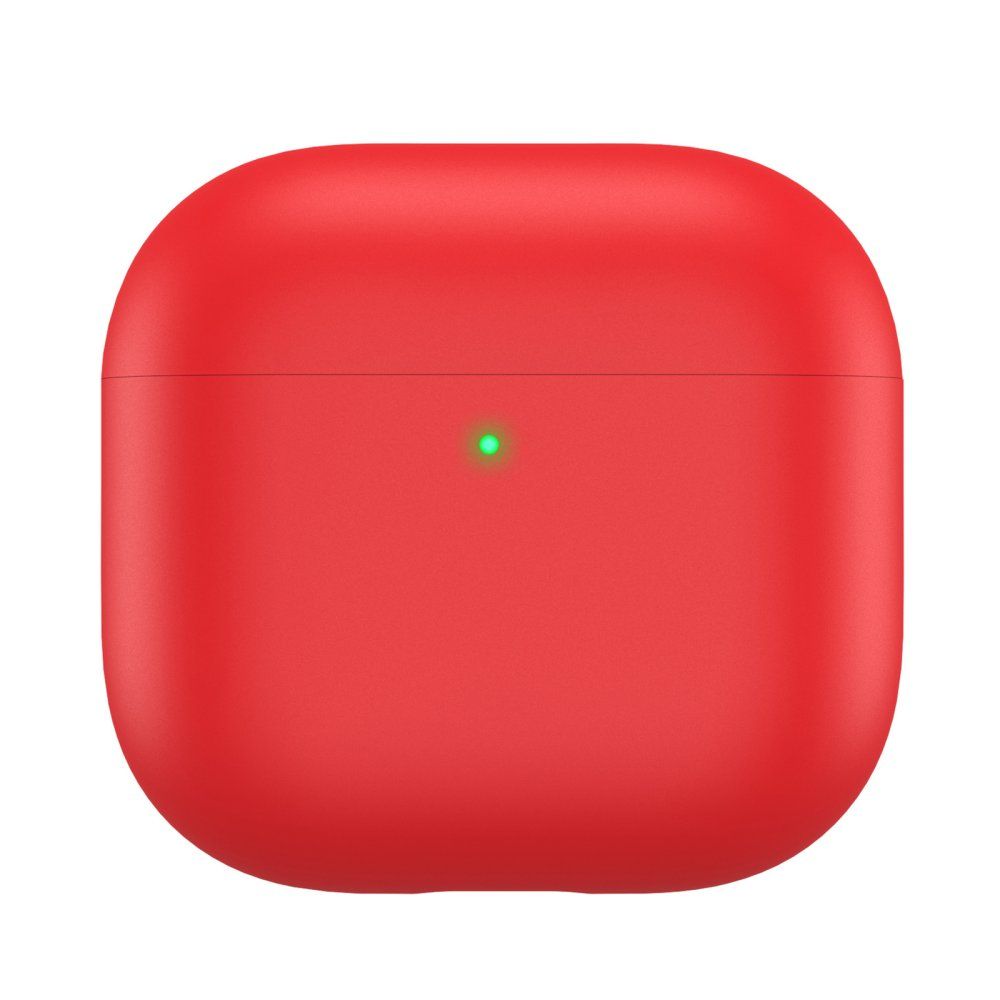 AhaStyle Ultra-Thin Colorful Silicone Case for Airpods 4 Red