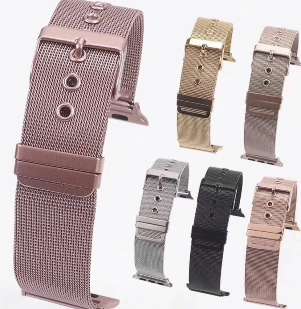 Milanese Loop for Apple Watch 42/44 mm (with buckle) Vintage Gold