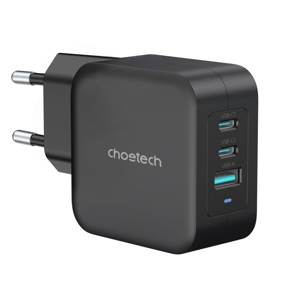 Choetech PPS PD 100W Charger Dual USB-C+ Single USB-A Black