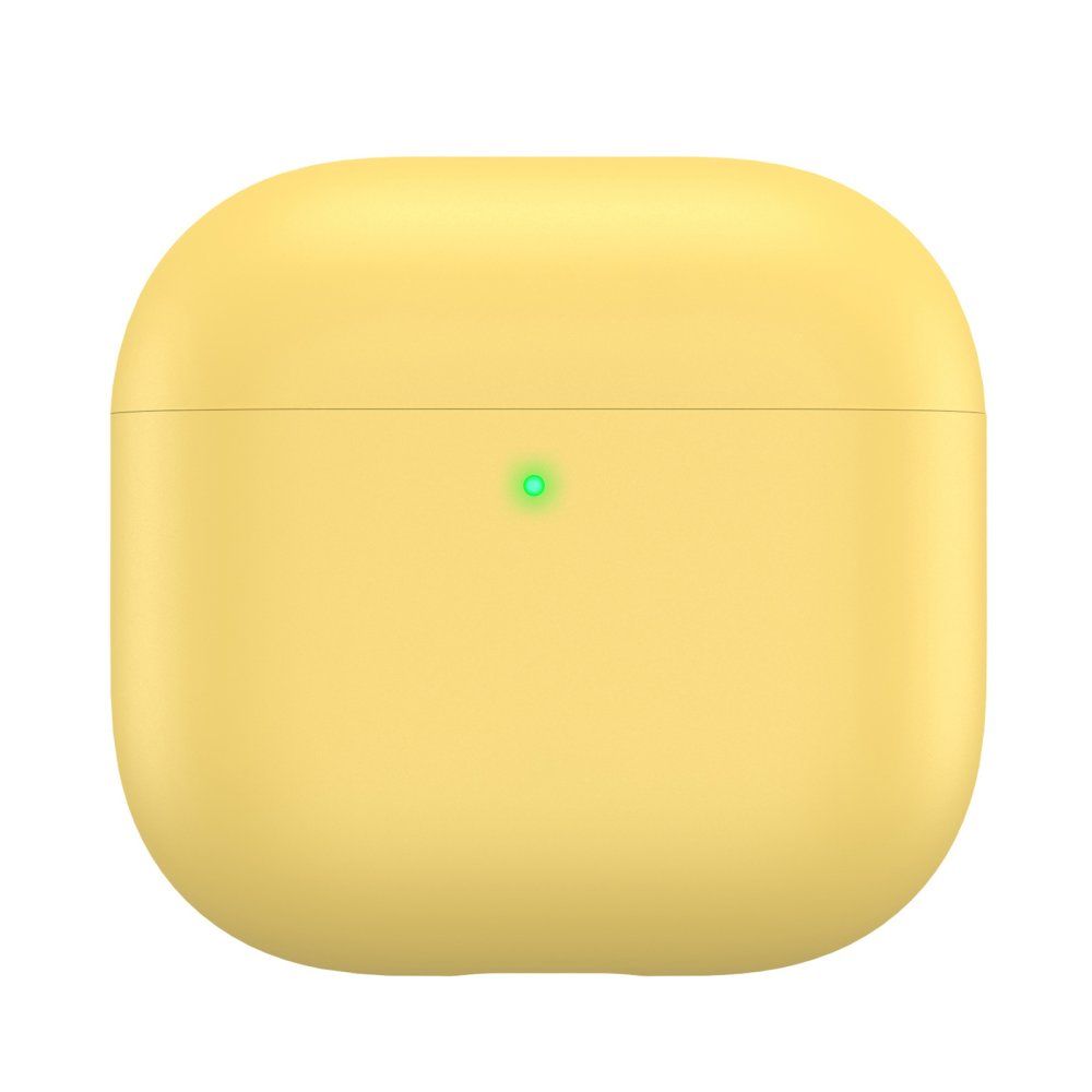 AhaStyle Ultra-Thin Colorful Silicone Case for Airpods 4 Yellow