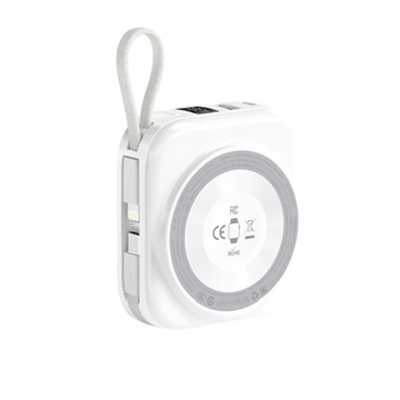 Choetech 10000 mAh LED Display Power Bank for Mobile and Apple Watch White