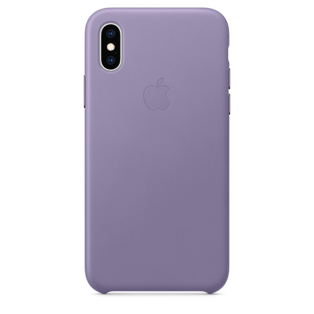 Apple Leather Case 1:1 for iPhone Xs  Lilac