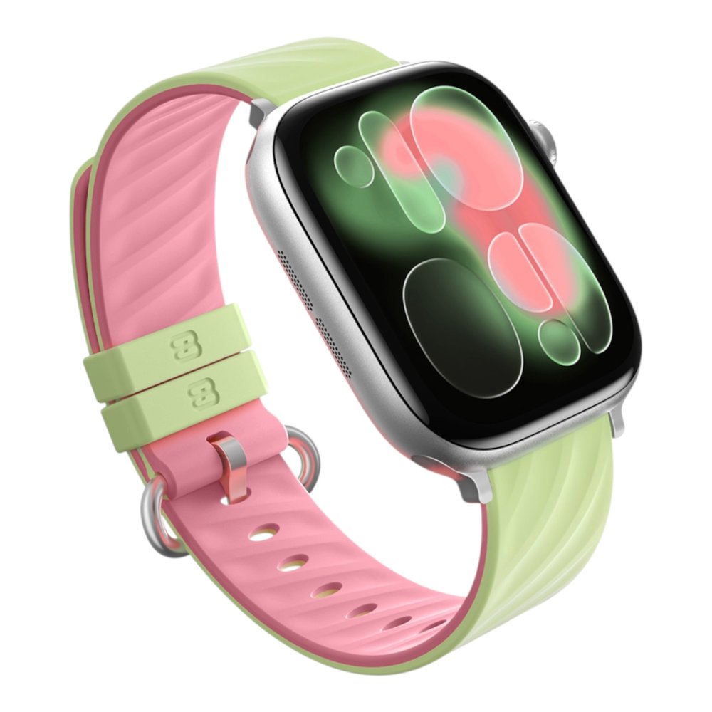Blueo Lolipop Silicone Band for Apple Watch 42/44/45/46/49 mm Pink Green