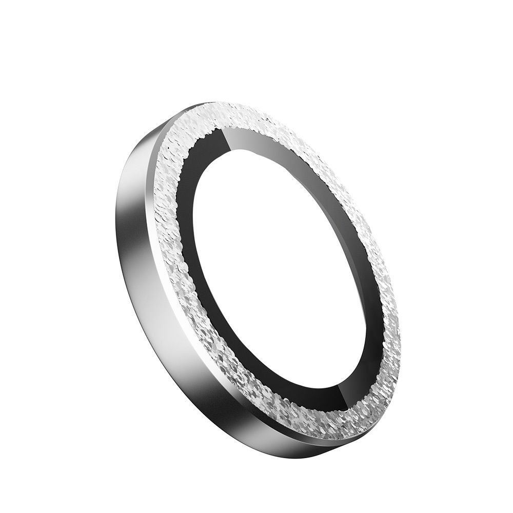 Blueo Original Metal Frame Lens Protector Glass for iPhone 15 Pro/15 Pro Max Glitter Diamond