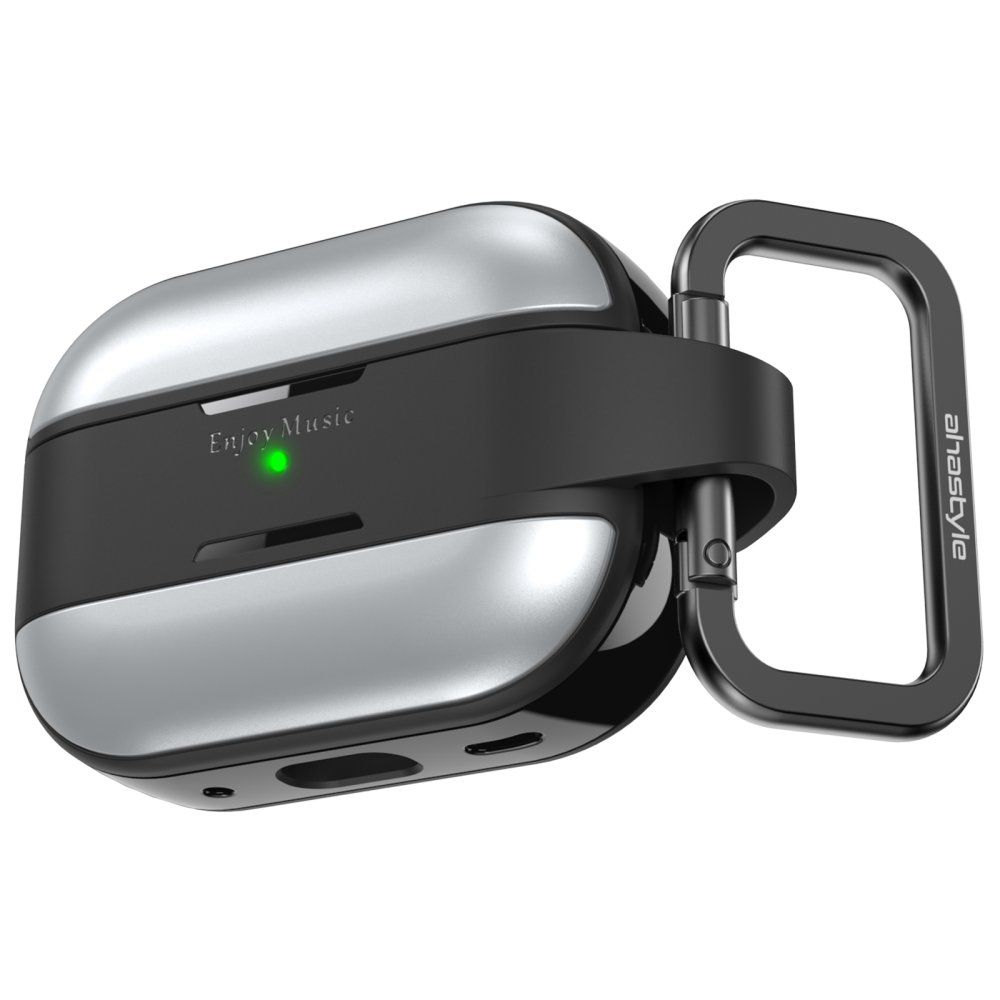 AhaStyle Rugged Aluminium Case for Airpods Pro 2 Silver