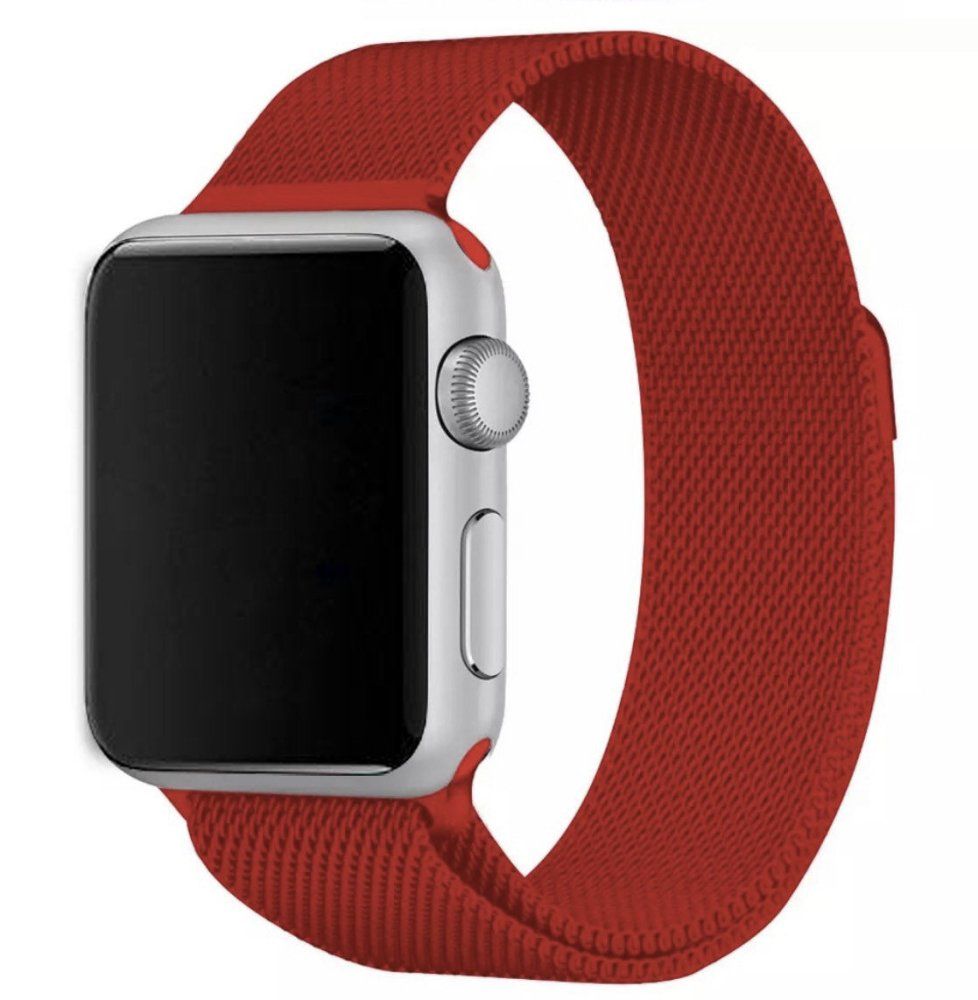 Milanese Loop for Apple Watch 42/44 mm Red