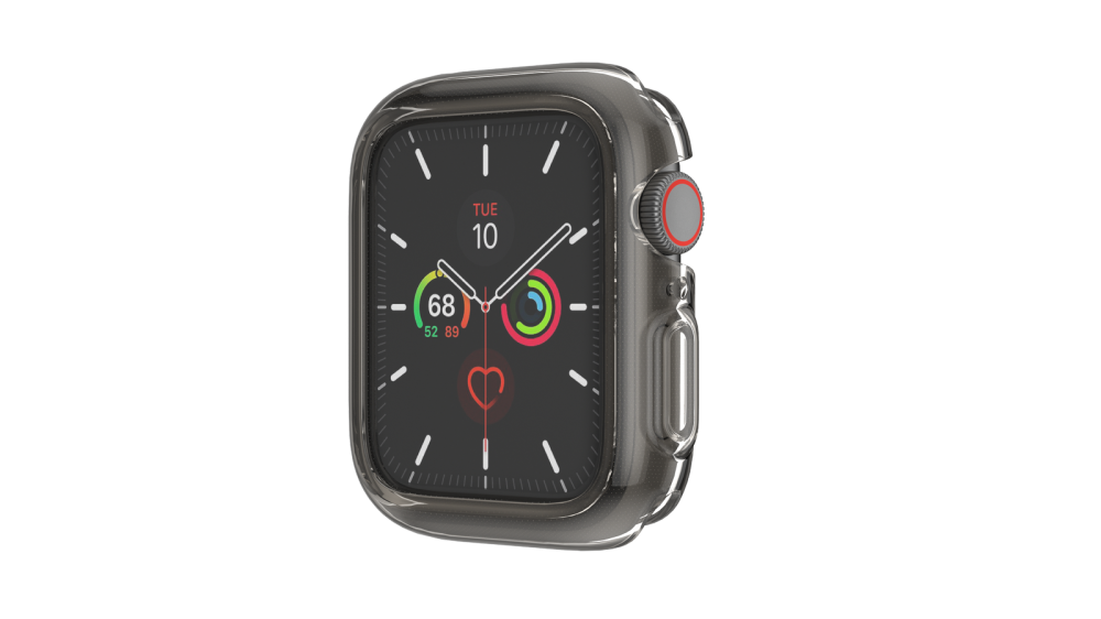 AmazingThing Anti-Bacterial Protection Outre Drop Proof Case for Apple Watch 44 mm Black Clear