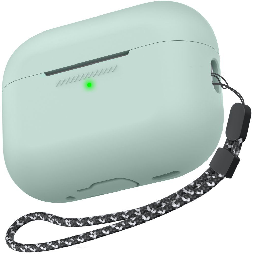 AhaStyle Colorful Silicone Case for Airpods Pro 2 Gemstone Green