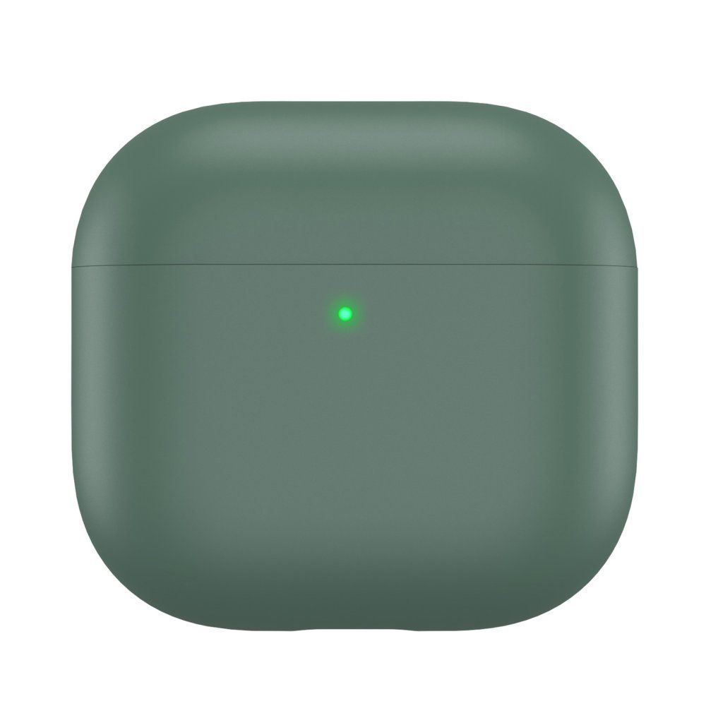 AhaStyle Ultra-Thin Colorful Silicone Case for Airpods 4 Midnight Green