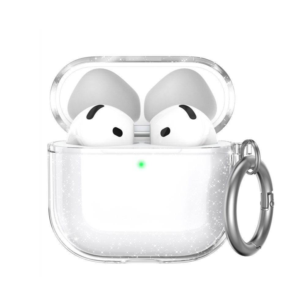 AhaStyle Transparent TPU Case for Airpods 4 Glitter
