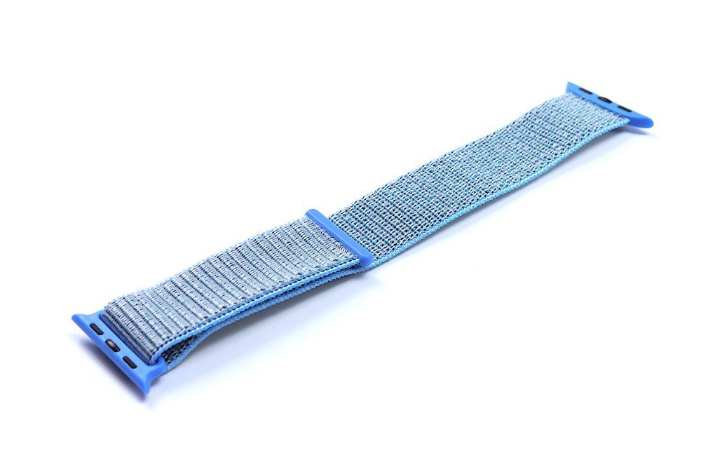Nylon Sport Loop Band for Apple Watch 42mm Tahoe Blue