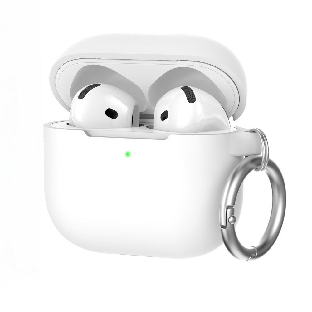 AhaStyle Colorful Silicone Case for Airpods 4 White