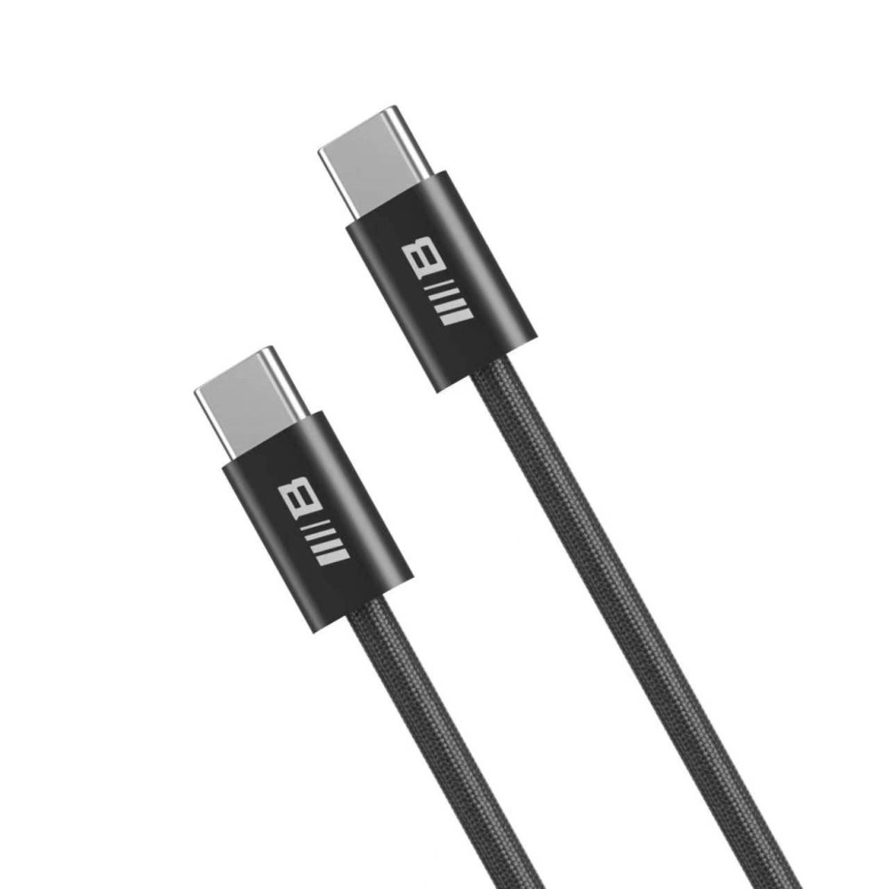 Blueo Braided PD Fast Charging USB-C to USB-C Cable (1m) Black