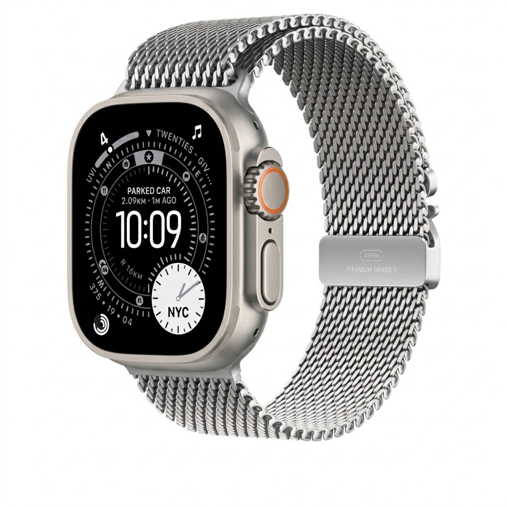 Milanese Loop for Apple Watch 42/44/45/46/49 mm Silver (new)
