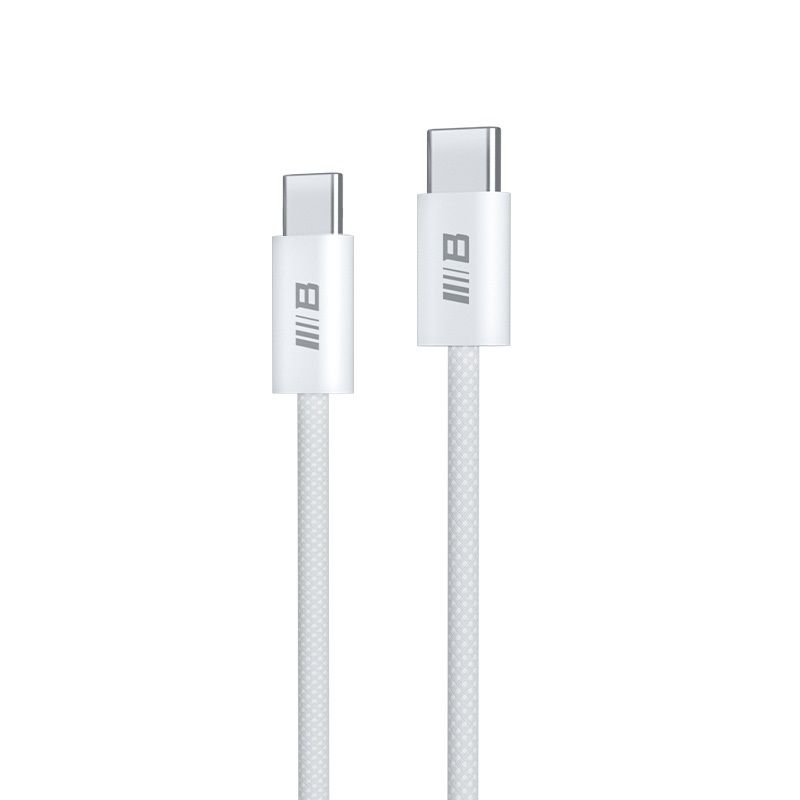 Blueo Braided PD Fast Charging USB-C to USB-C Cable White