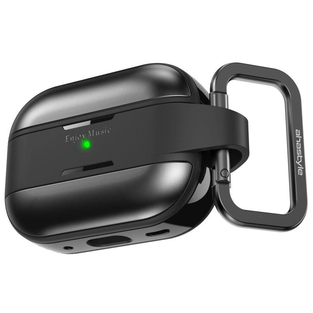 AhaStyle Rugged Aluminium Case for Airpods Pro 2 Black