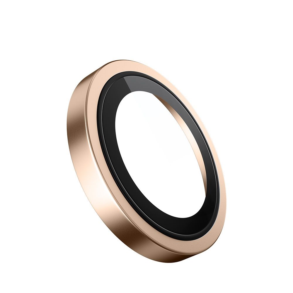 Blueo Original Metal Frame Lens Protector Glass for iPhone 16 Pro/16 Pro Max Gold