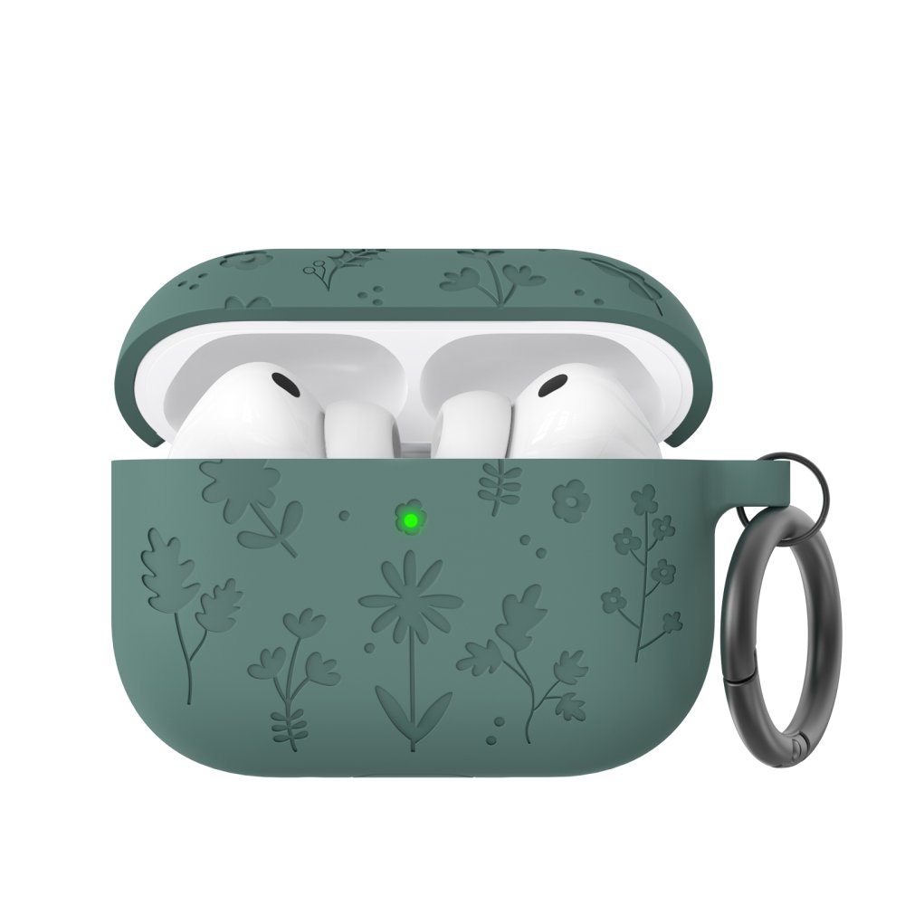 AhaStyle Flower Silicone Case for Airpods Pro 3 Pine Green