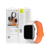 Blueo Magnetic Silicone Watch Band 42/44/45/46/49 mm White/Orange