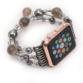 Crystal Jewelry Watch Band for Apple Watch 42/44/45/46 mm Silver/Black