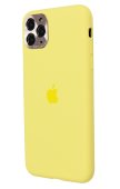 Apple Silicone Case for iPhone 11 Pro Max Yellow (With Metal Frame Camera Lens Protection)