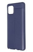 Litchi PU Leather Case for Samsung Note 10 Navy Blue