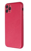 Apple PU Leather Case for iPhone 11 Pro Max Rose Red (With Camera Lens Protection)