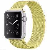 Milanese Loop for Apple Watch 42/44/45 mm Light Yellow