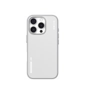 Blueo Dual Color Liquid Silicone Case for iPhone 16 Pro Max with MagSafe Grey/White