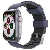 AhaStyle Premium Silicone Duotone Design Band for Apple Watch 38/40/41/42 mm Midnight Blue/Black