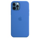 Apple Silicone Case 1:1 for iPhone 12 Pro Max with MagSafe Capri Blue