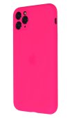 Silicone Case for iPhone 11 Pro Fluorescent Pink (With Camera Lens Protection)