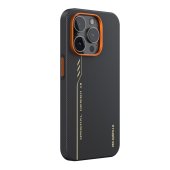 Blueo Fully Wrapped Aramid Fiber Case for iPhone 15 Pro Black/Orange
