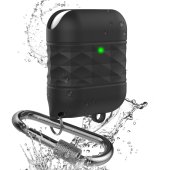 AhaStyle Water Resistant Silicone Case for Airpods 2 Black