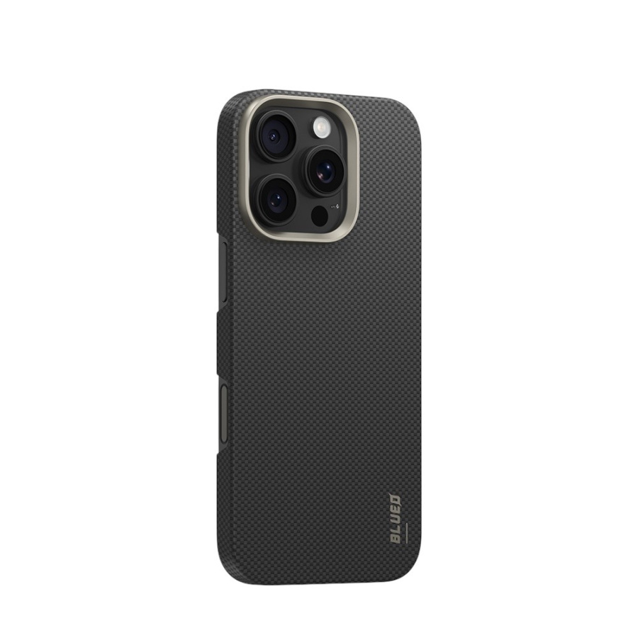 Blueo Air Aramid Fiber Phone Case (600D) for iPhone 16 Pro Max with MagSafe Black