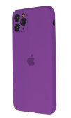 Silicone Case for iPhone 11 Pro Max Purple (With Camera Lens Protection)