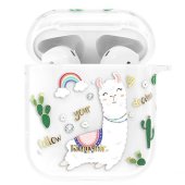 Kingxbar Adorable Series Case with Swarovski Crystals for Airpods 1/2 Rainbow Alpaca