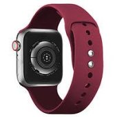 Silicone Watch Band for for Apple Watch 42/44/45/46 mm S/M Marsala