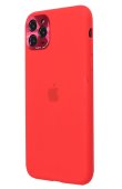 Apple Silicone Case for iPhone 11 Pro Red (With Metal Frame Camera Lens Protection)