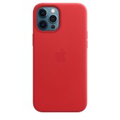 Apple Leather Case 1:1 for iPhone 12 Pro Max with MagSafe Red