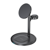 Choetech Magnetic 3 in 1 Magnetic Wireless Charging Stand Black