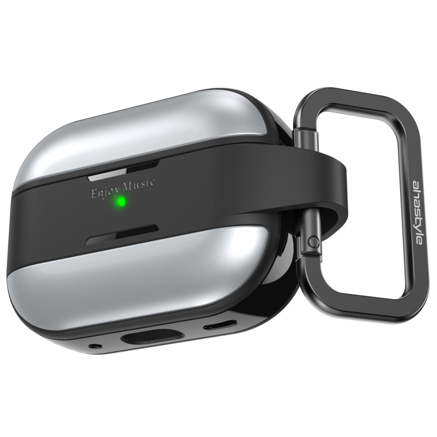 AhaStyle Rugged Aluminium Case for Airpods Pro 2 Silver