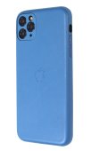 Apple PU Leather Case for iPhone 11 Pro Max Blue (With Camera Lens Protection)