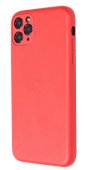 PU Leather Case for iPhone 11 Pro Max Red (With Camera Lens Protection)