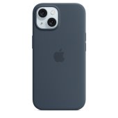 Apple Silicone Case 1:1 for iPhone 15 with MagSafe Storm Blue